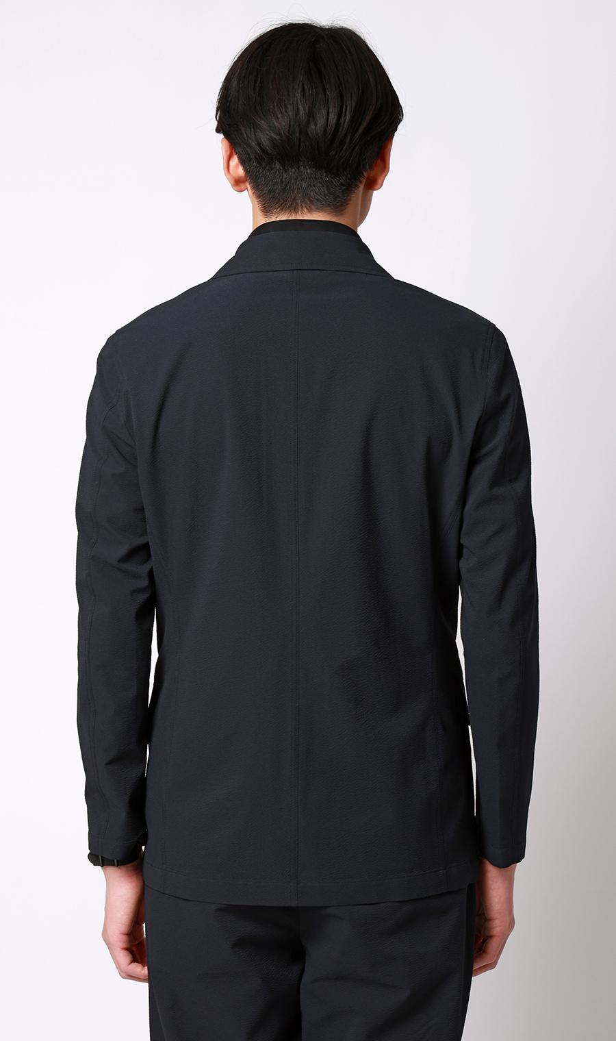 ゼロプレッシャースーツ【ジャケット】【シアサッカー】【セットアップ着用可】 ネイビー S