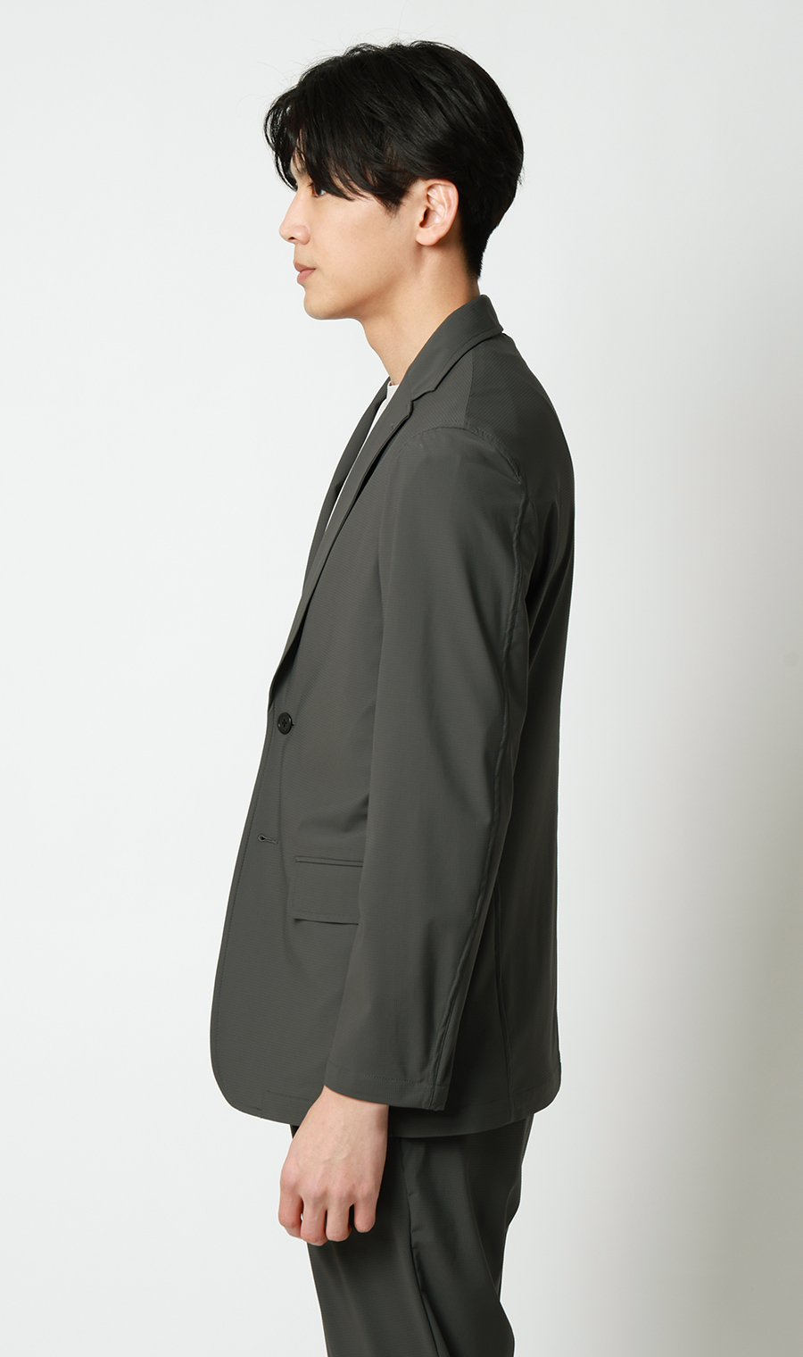 ゼロプレッシャースーツ【ジャケット】【2WAYストレッチ】【セットアップ着用可】 チャコール S