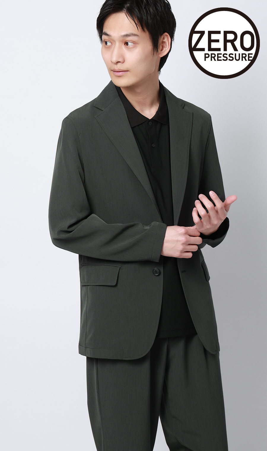 ゼロプレッシャースーツ【ジャケット】【セットアップ着用可】 チャコール S