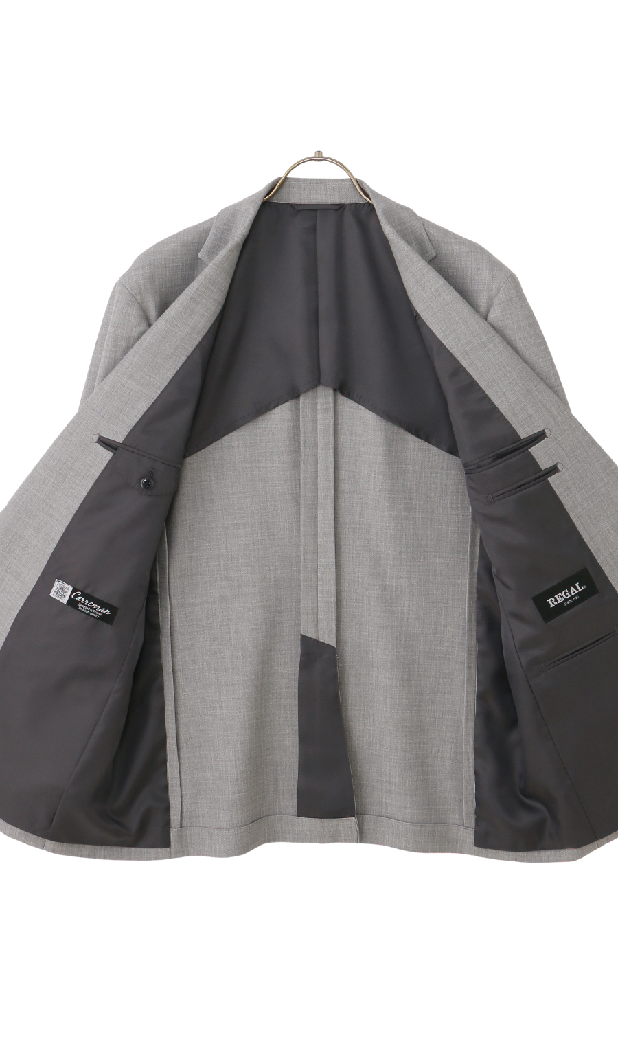 スタンダードジャケット【CARREMAN】 ライトグレー 体型:A体(標準型),号数(身長):3号(160cm)