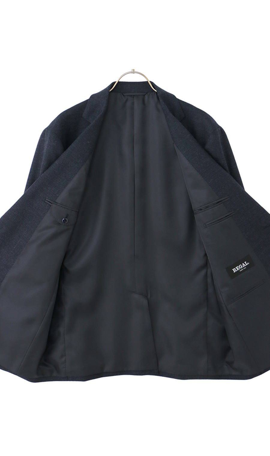スタンダードジャケット【Plastics Smart】【REGAL】 ネイビー 体型:AB体(がっちり型),号数（身長）:3号(160cm)