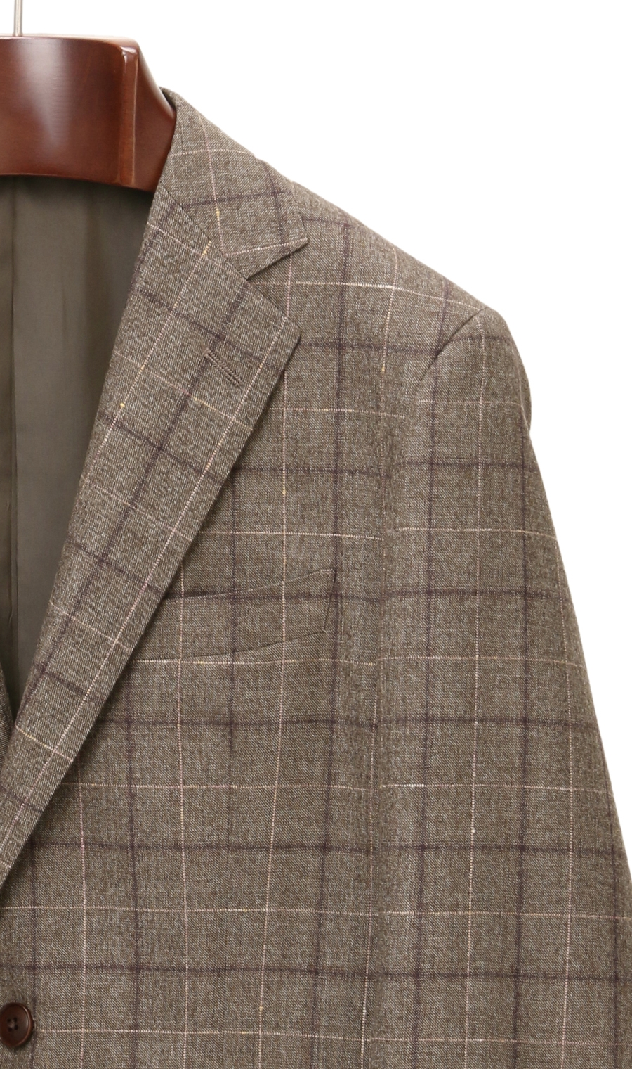 プレミアムスタンダードジャケット《E・THOMAS》《ウール・カシミヤ混》 ブラウン 体型:BE体(ゆったり型),号数（身長）:6号(175cm)