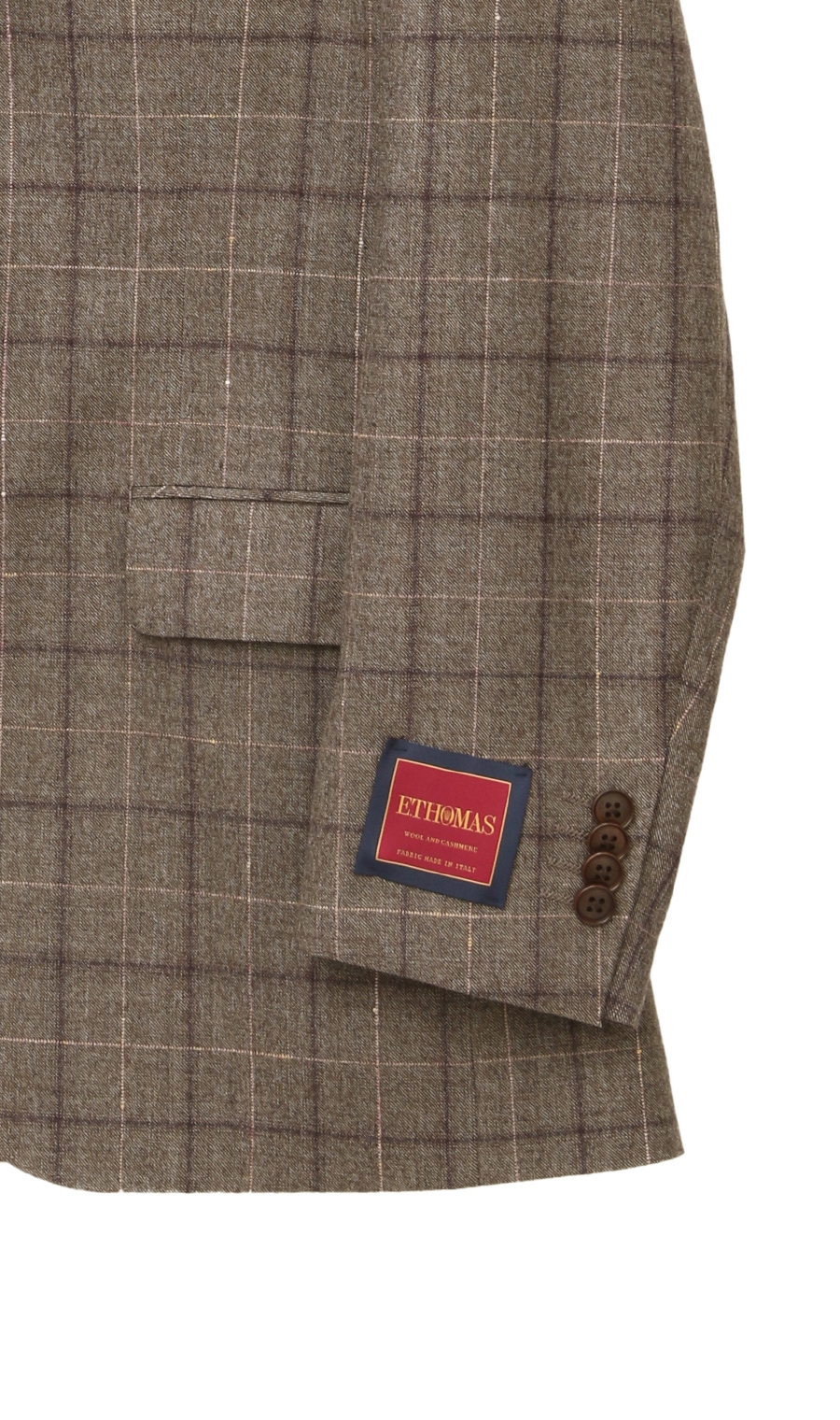 プレミアムスタンダードジャケット《E・THOMAS》《ウール・カシミヤ混》 ブラウン 体型:BE体(ゆったり型),号数（身長）:6号(175cm)