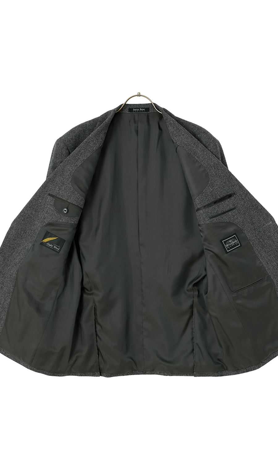 プレミアムスタンダードジャケット【WOOL&CASHMERE】 グレー 体型:AB体(がっちり型),号数（身長）:4号(165cm)