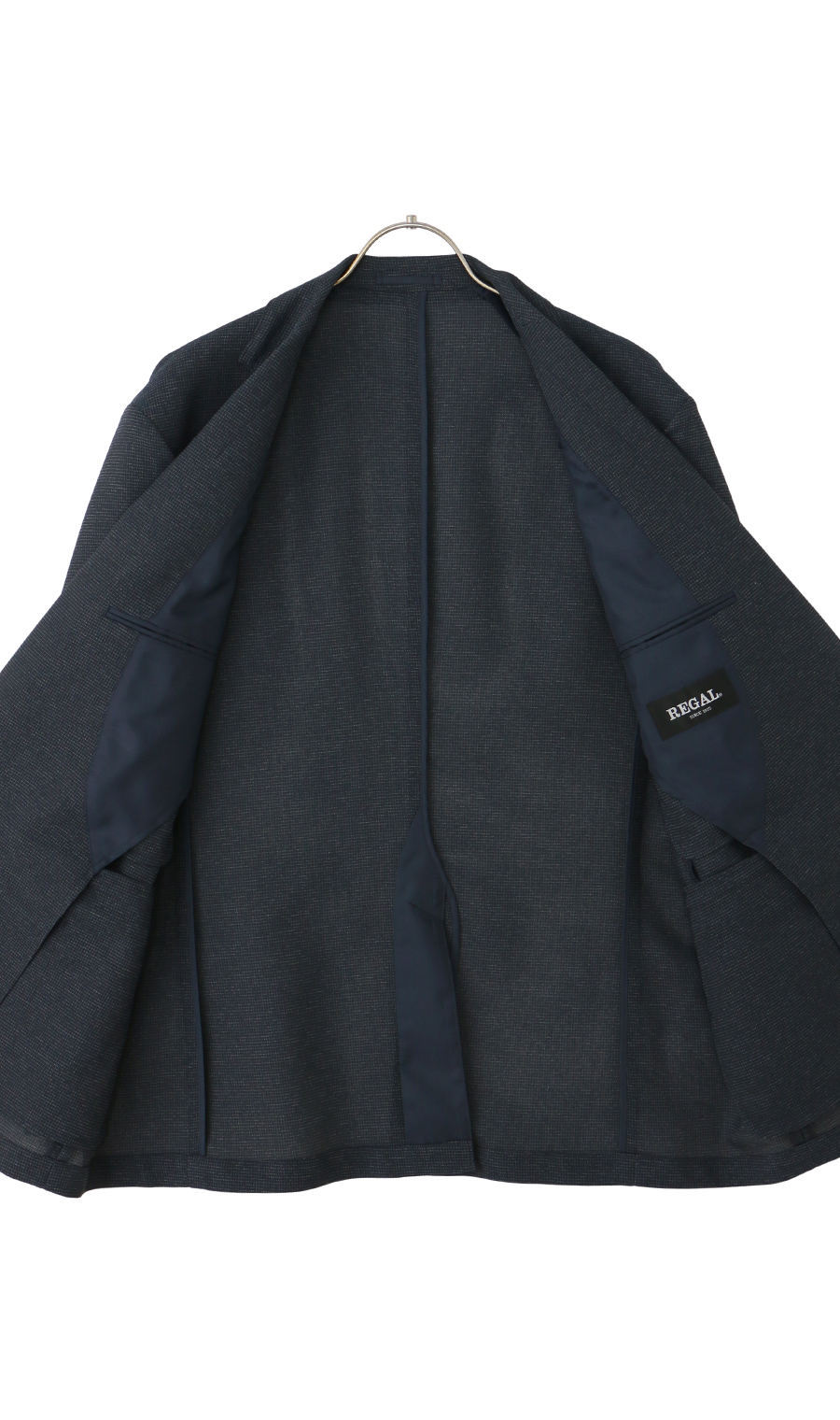 スタンダードジャケット【涼】【LENO CLOTH】【セットアップ着用可】 ネイビー 体型:AB体(がっちり型),号数(身長):3号(160cm)