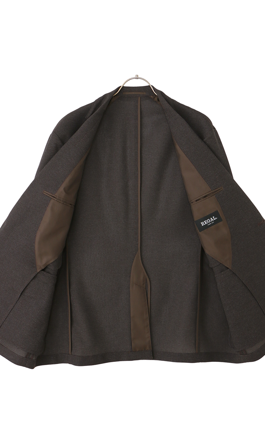 スタンダードジャケット【涼】【LENO CLOTH】【セットアップ着用可】 ブラウン 体型:AB体(がっちり型),号数(身長):3号(160cm)