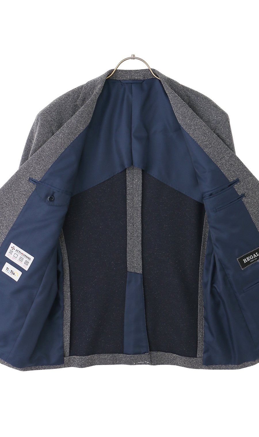 スタンダードジャケット【TioTio PREMIUM】【ACTIVEXPAND】 ネイビー 体型:AB体(がっちり型),号数（身長）:3号(160cm)