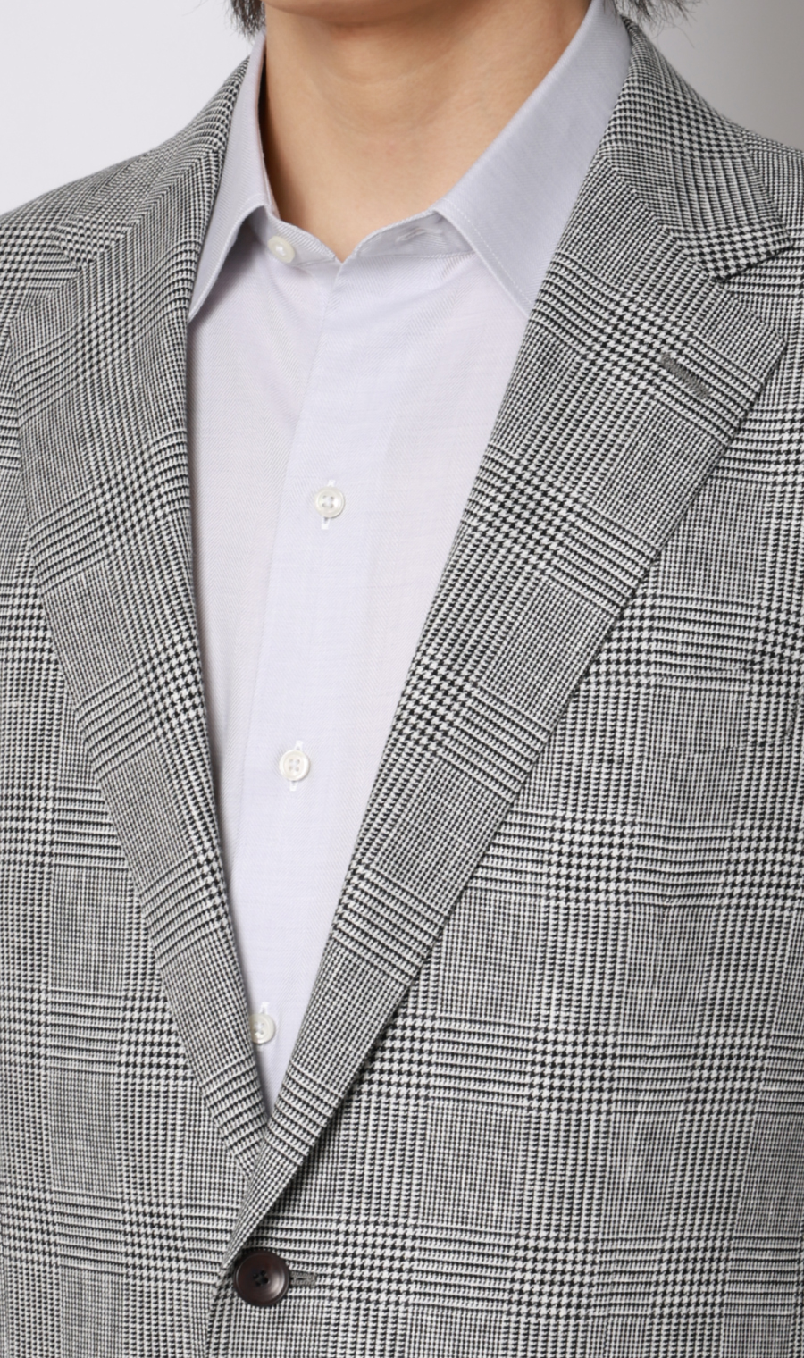 プレミアムスタンダードジャケット【麻混】 ライトグレー 体型:A体(標準型),号数（身長）:4号(165cm)