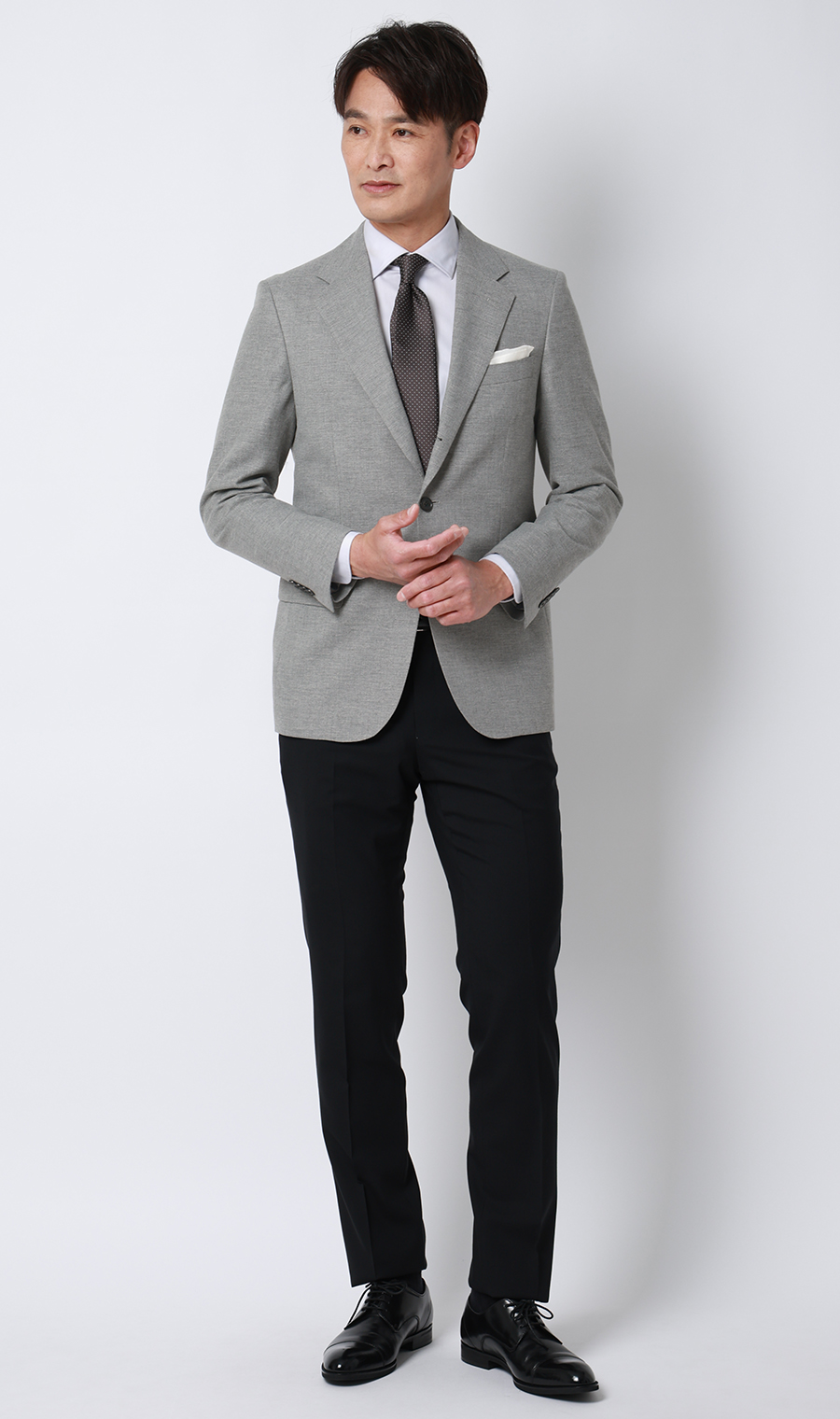 スタイリッシュジャケット【3ボタン段返り】【WEAR SHiFT】 グレー S
