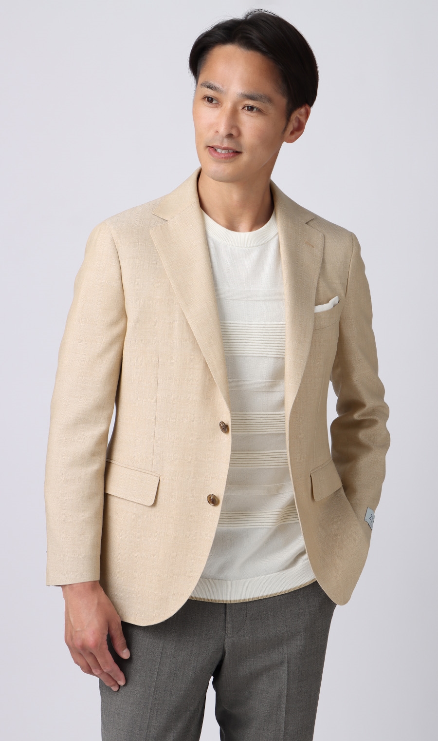 プレミアムスタイリッシュジャケット《Z COOL》 ベージュ S