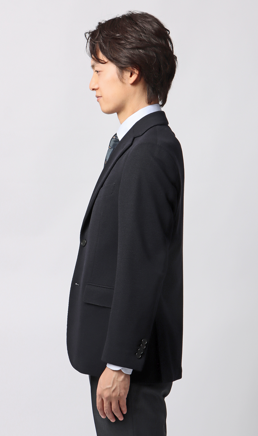 ニットジャケット【MIYUKI LOOP Labo】 ネイビー Wide LL