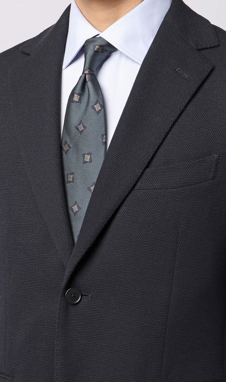 ニットジャケット【MIYUKI LOOP Labo】 ネイビー Wide LL