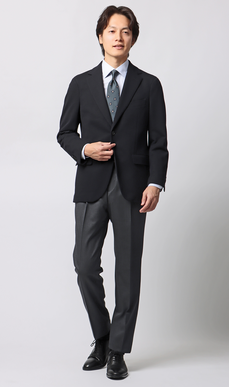 ニットジャケット【MIYUKI LOOP Labo】 ネイビー Wide LL