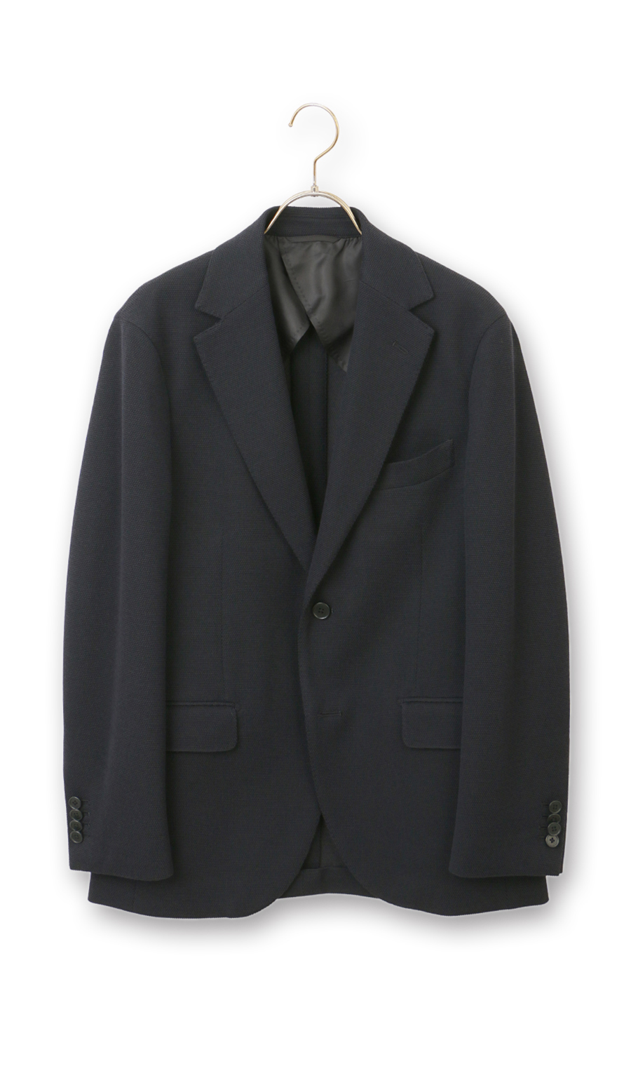 ニットジャケット【MIYUKI LOOP Labo】 ネイビー Wide LL