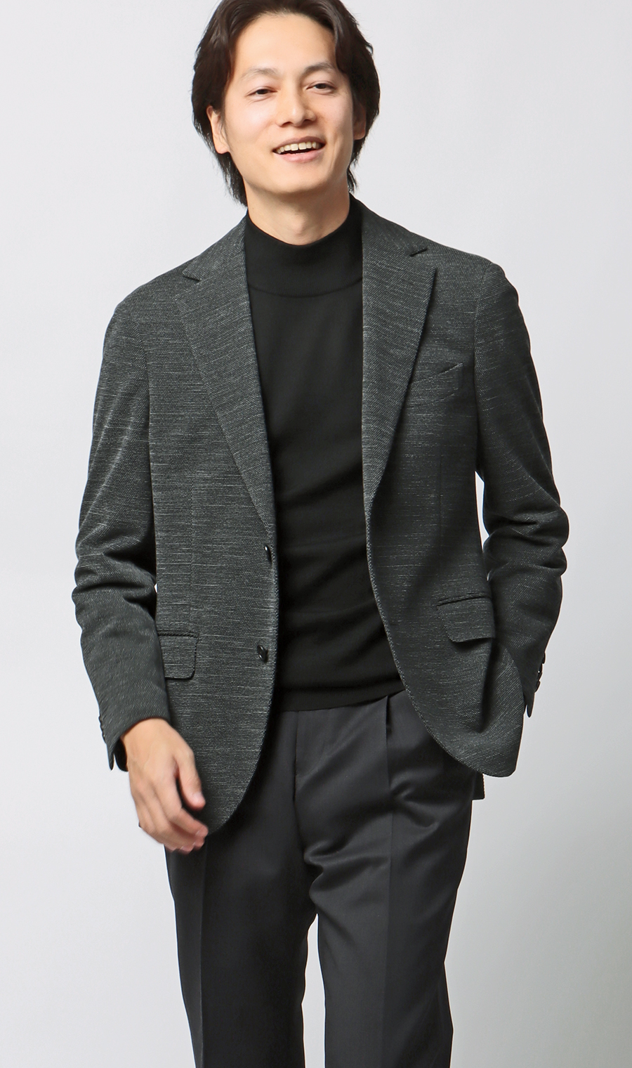 ニットジャケット【MIYUKI LOOP Labo】 グレー M