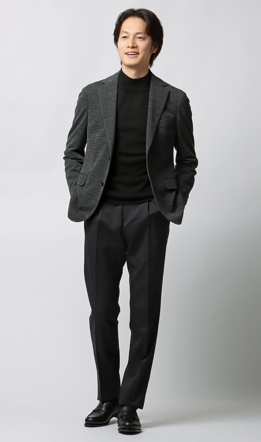 ニットジャケット【MIYUKI LOOP Labo】 グレー M