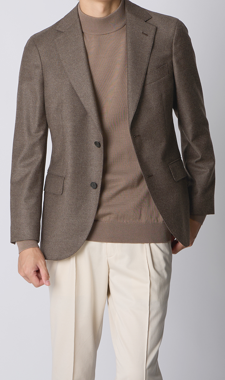 高级时尚夹克 【Loro Piana FAVOLA】 【TOGA MODEL】 【2025年款】 棕色S