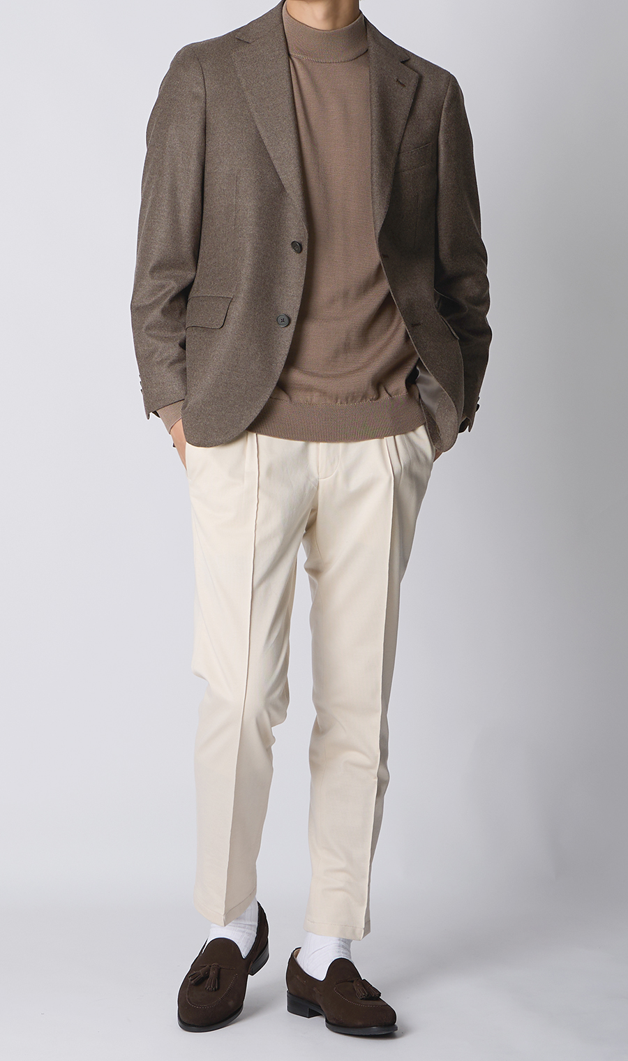 高级时尚夹克 【Loro Piana FAVOLA】 【TOGA MODEL】 【2025年款】 棕色S