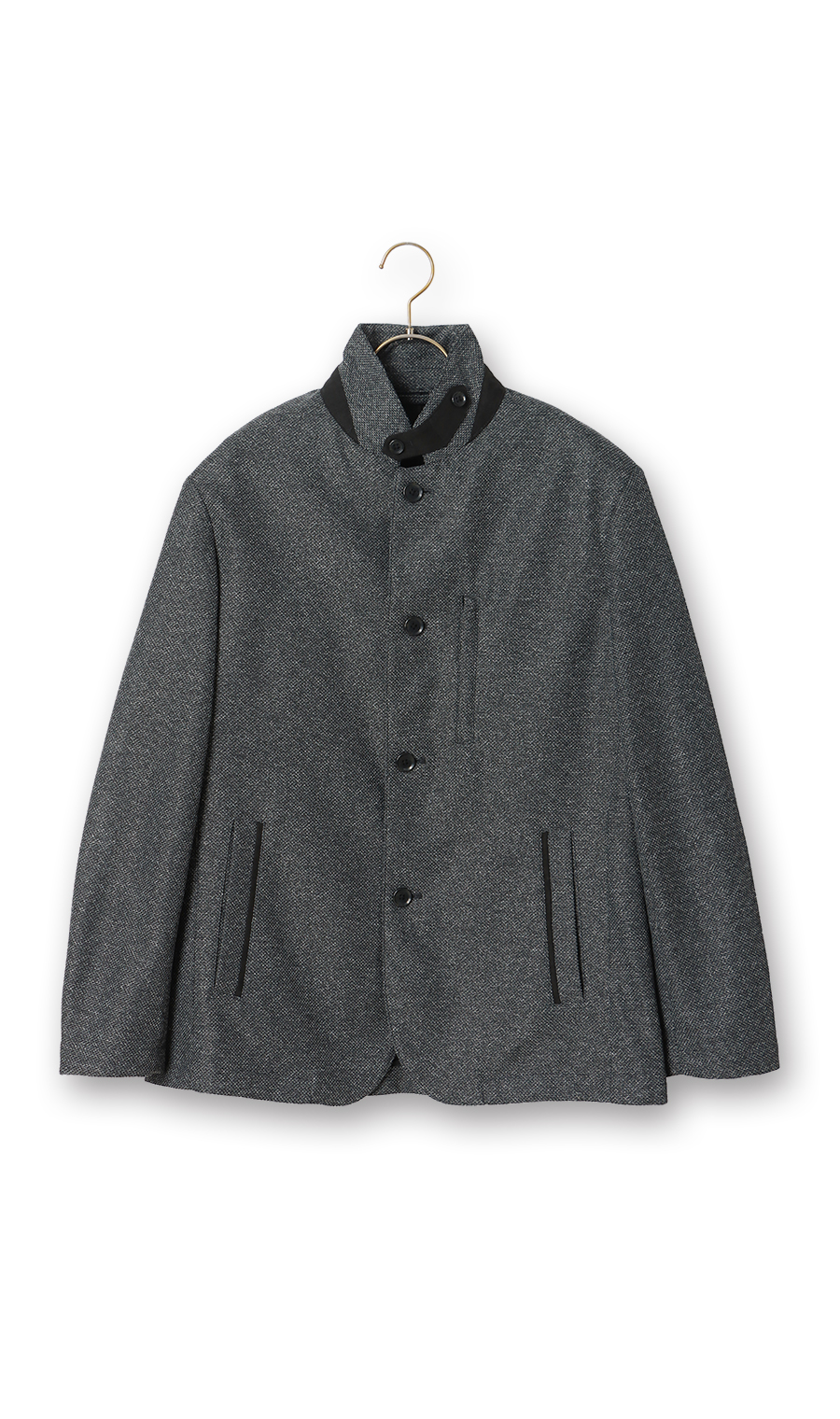 コンバーチブルジャケット【国産ニット】 グレー M