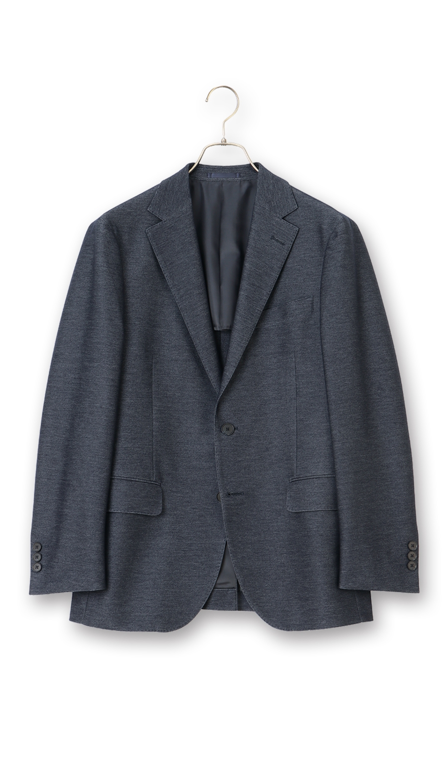 スタイリッシュジャケット《デニム調》《ストレッチ》 ネイビー S