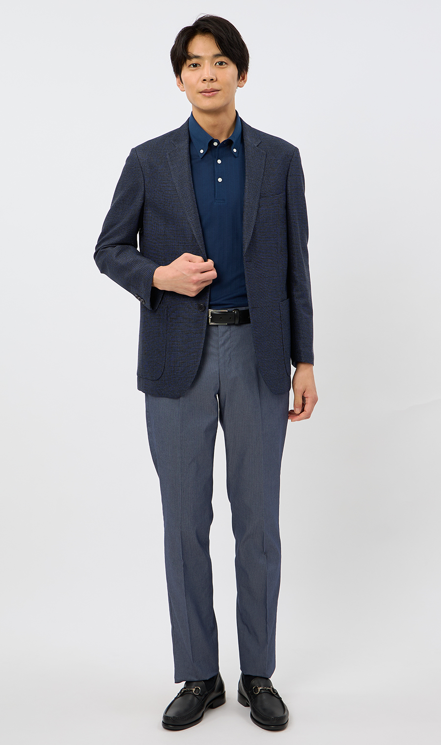 カラミジャケット【軽量】 ネイビー系 M