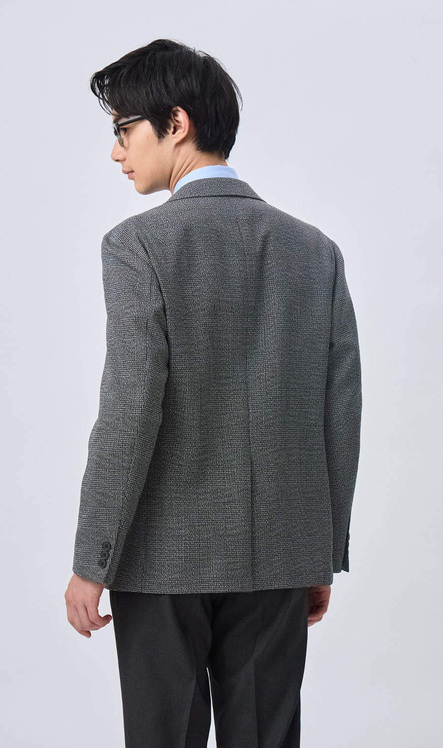 スタイリッシュジャケット【TECH WOOL】 グレー Wide LL