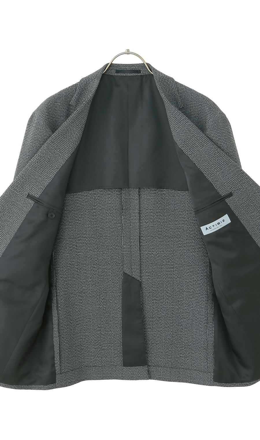 スタイリッシュジャケット【TECH WOOL】 グレー Wide LL