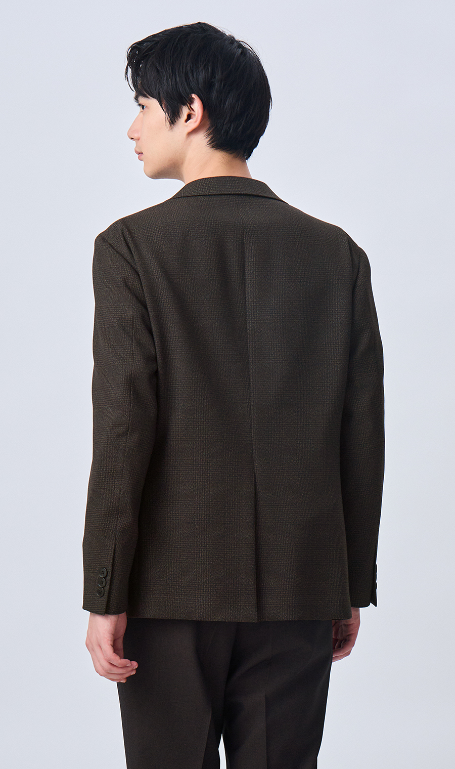 スタイリッシュジャケット【TECH WOOL】 ブラウン Wide LL