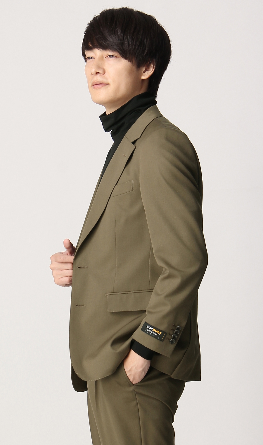シングル2ボタンノッチドラペルジャケット《セットアップ着用可》 グリーン S
