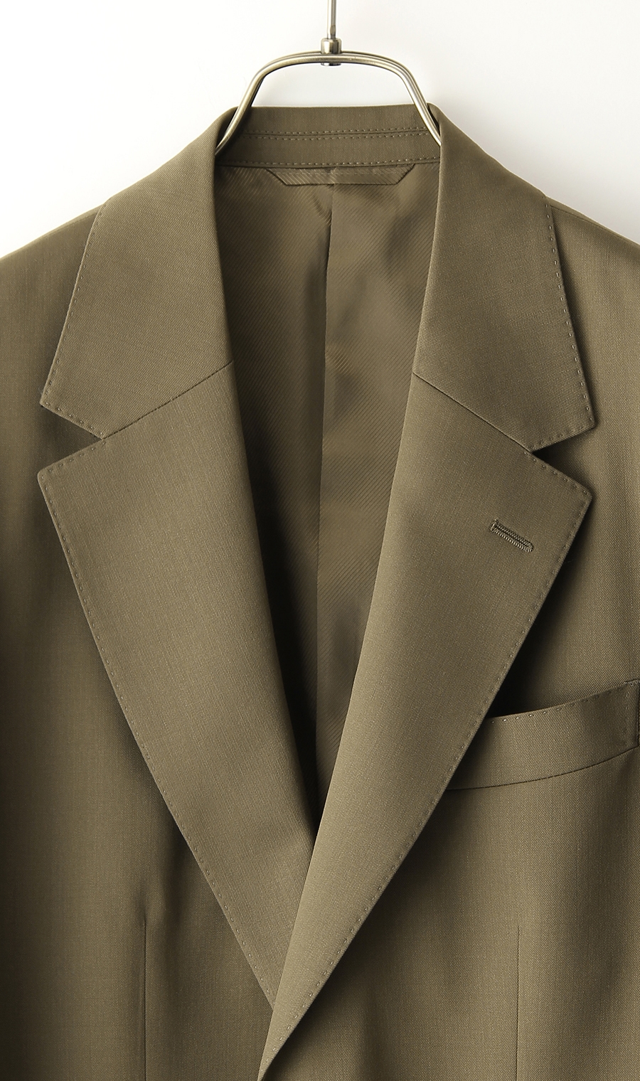 シングル2ボタンノッチドラペルジャケット《セットアップ着用可》 グリーン S