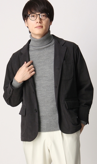 シングル3ボタンノッチドラペルシャツジャケット《MORLES》