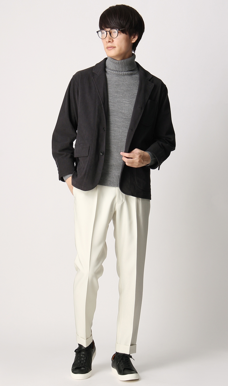 シングル3ボタンノッチドラペルシャツジャケット《MORLES》 グレー S