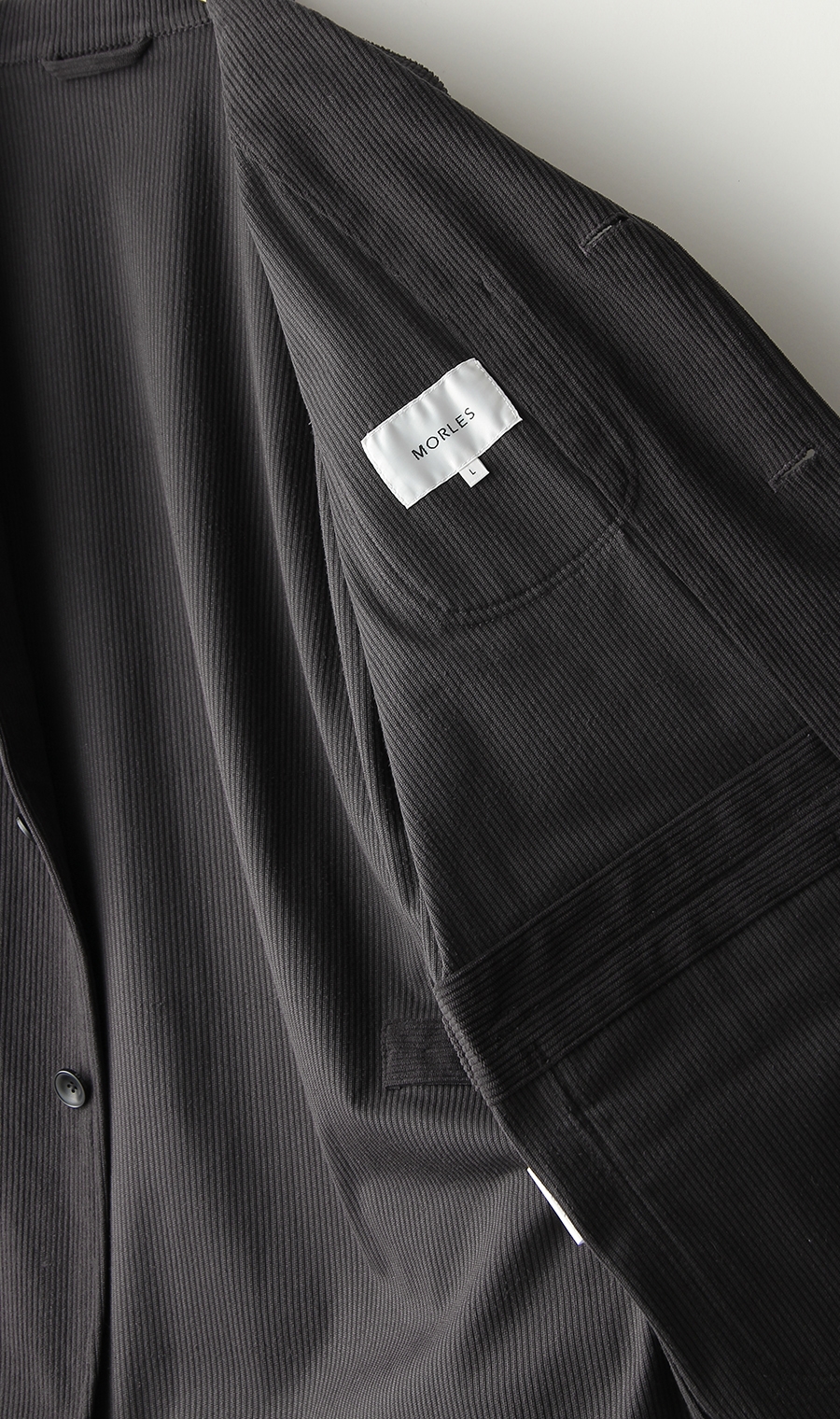 シングル3ボタンノッチドラペルシャツジャケット《MORLES》 グレー S