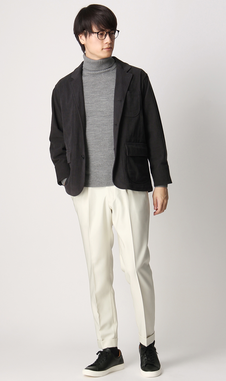 シングル3ボタンノッチドラペルシャツジャケット《MORLES》 グレー S