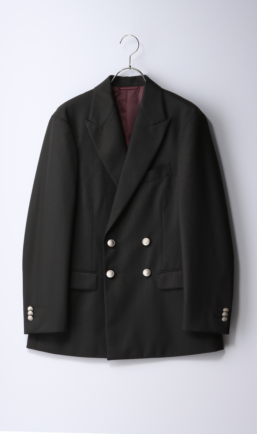 ダブル4ボタンピークドラペルジャケット《メタルボタン》 ネイビー M