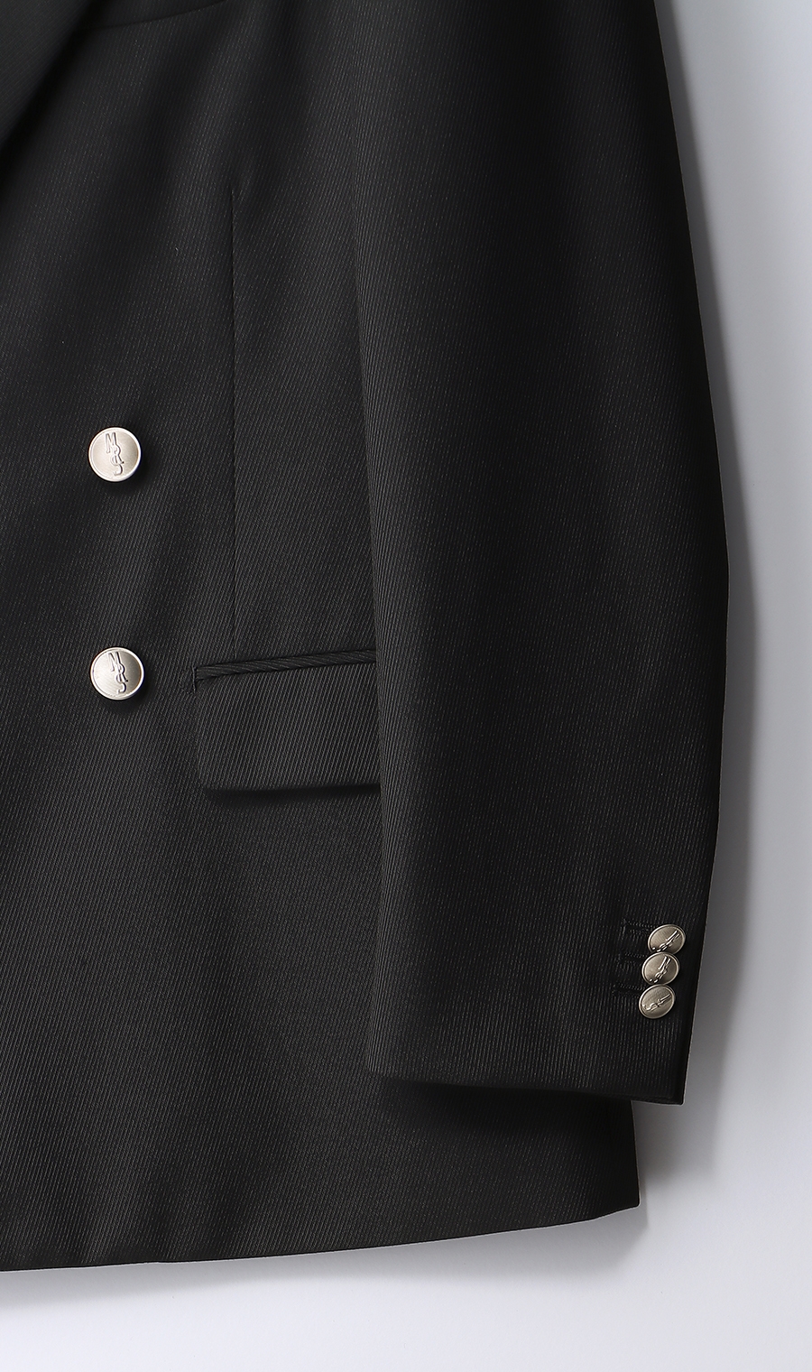 ダブル4ボタンピークドラペルジャケット《メタルボタン》 ネイビー M