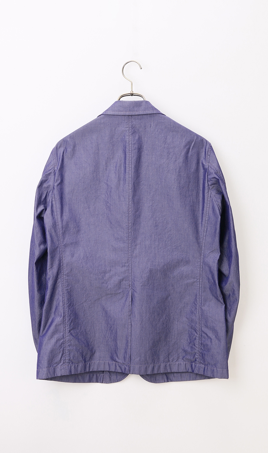 シングル3ボタンピークドラペルシャツジャケット《MORLES》《THOMAS MASON》 ブルー S