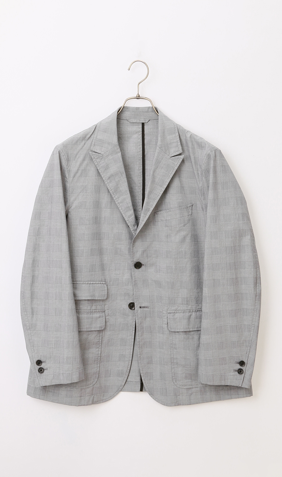 シングル3ボタンピークドラペルシャツジャケット《MORLES》《THOMAS MASON》 グレー S