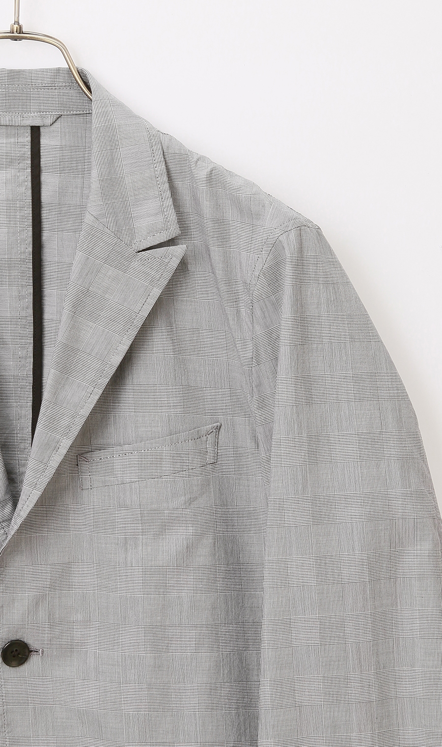 シングル3ボタンピークドラペルシャツジャケット《MORLES》《THOMAS MASON》 グレー S