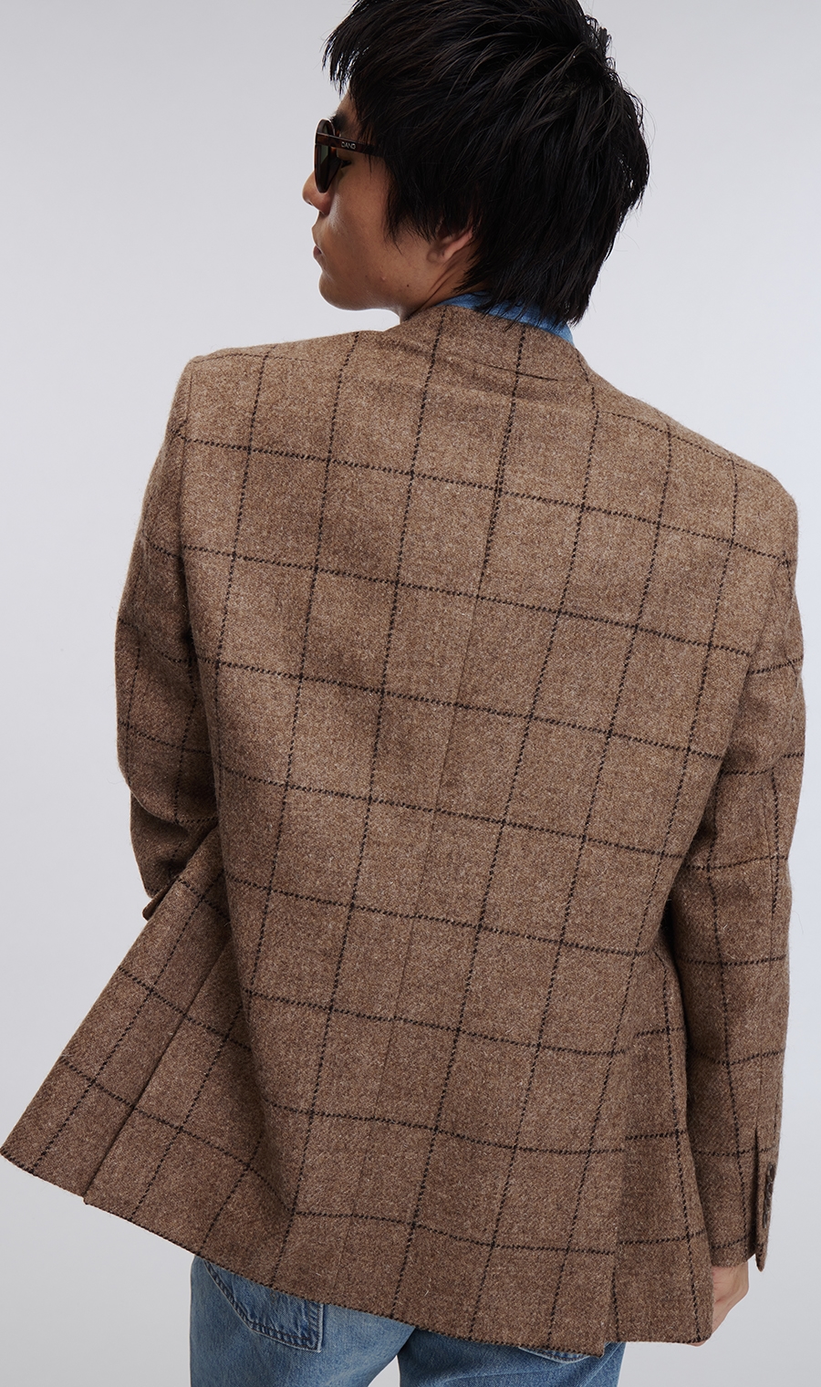 ノッチドラペル2ボタンジャケット《MARING&EVANS》 ベージュ M