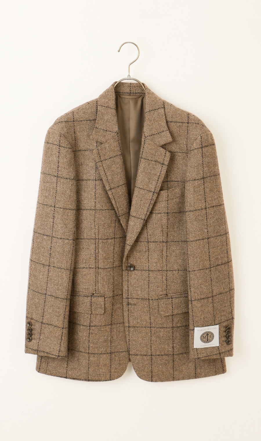 ノッチドラペル2ボタンジャケット《MARING&EVANS》 ベージュ M