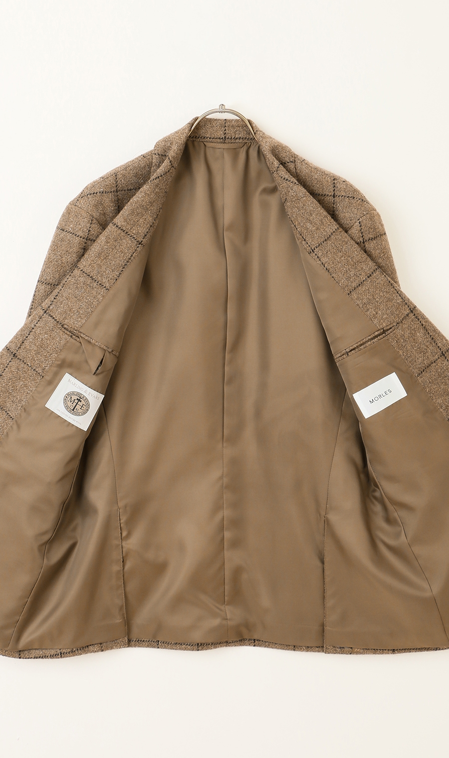 ノッチドラペル2ボタンジャケット《MARING&EVANS》 ベージュ M