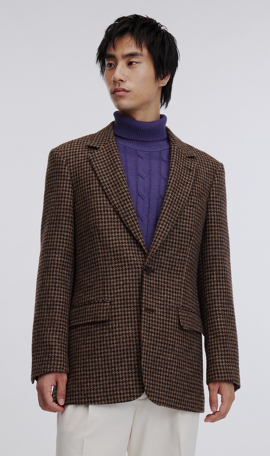 ノッチドラペル2ボタンジャケット《MARING&EVANS》 ブラウン L