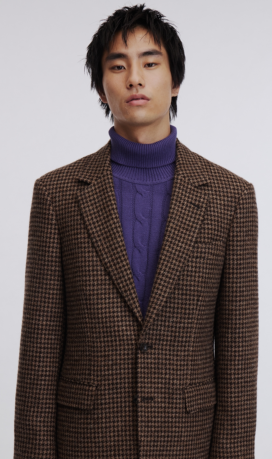 ノッチドラペル2ボタンジャケット《MARING&EVANS》 ブラウン L