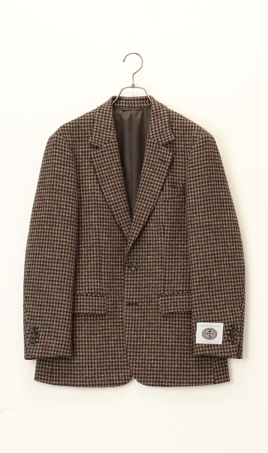 ノッチドラペル2ボタンジャケット《MARING&EVANS》 ブラウン L