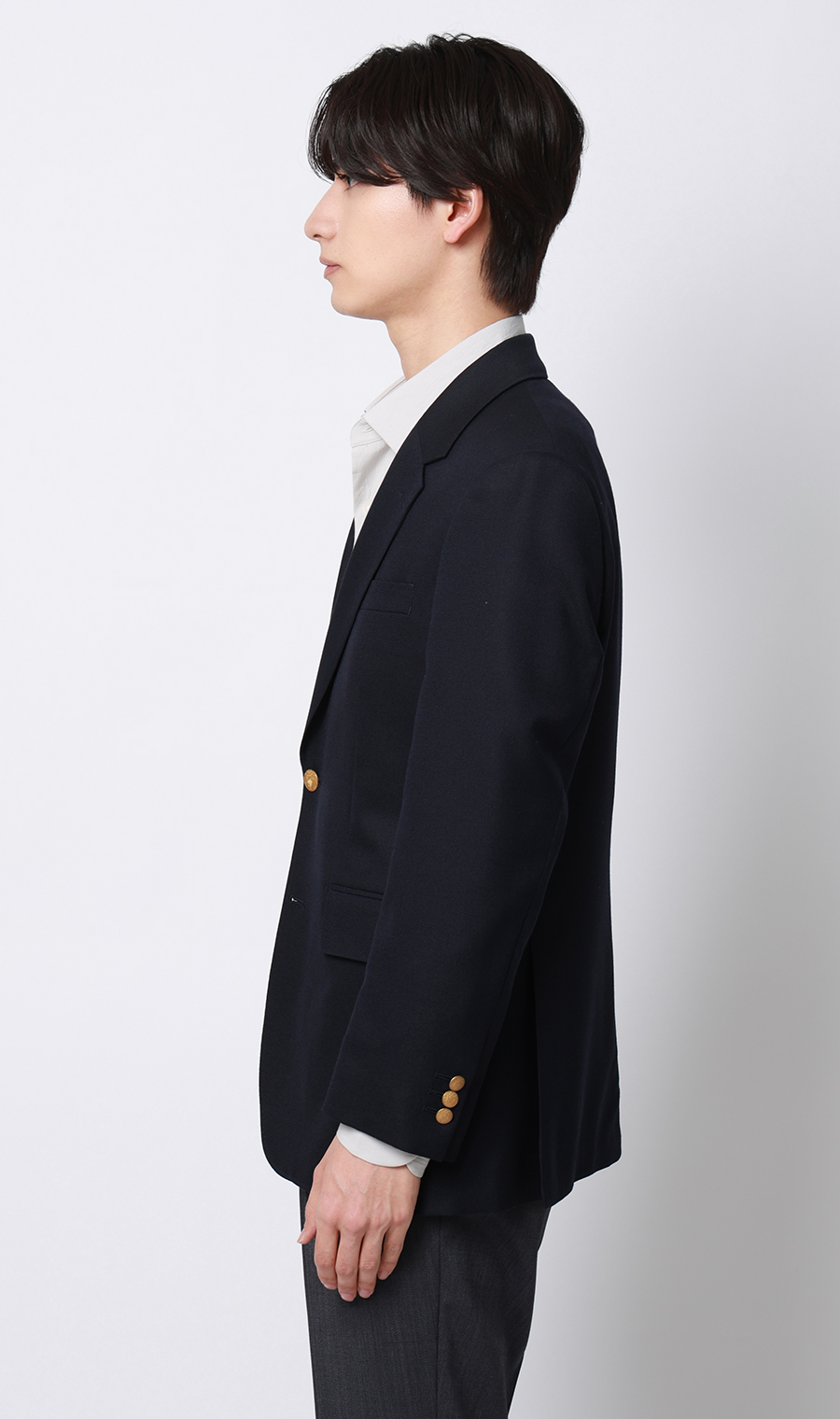 メタルボタンシングルブレザー【Super100’s】 ネイビー S