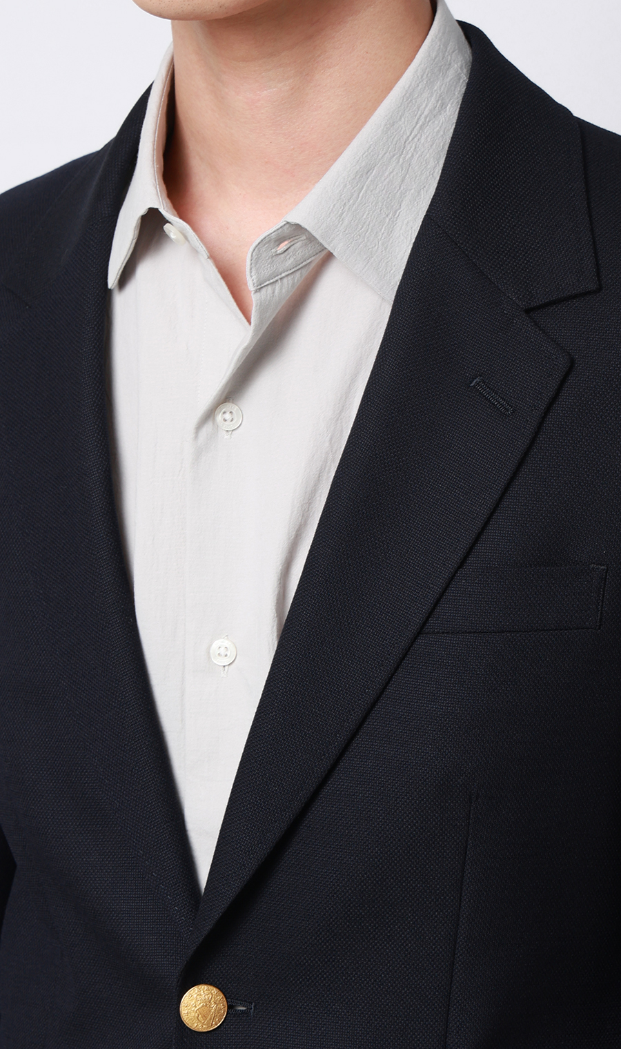 メタルボタンシングルブレザー【Super100’s】 ネイビー S