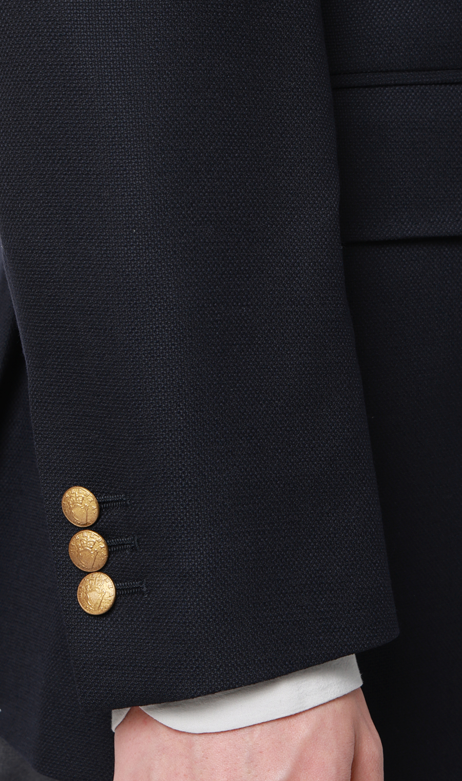 メタルボタンシングルブレザー【Super100’s】 ネイビー S