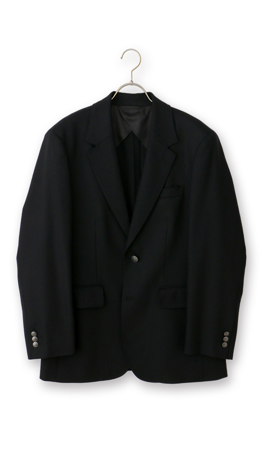 メタルボタンシングルブレザー【Super100’s】 ブラック S