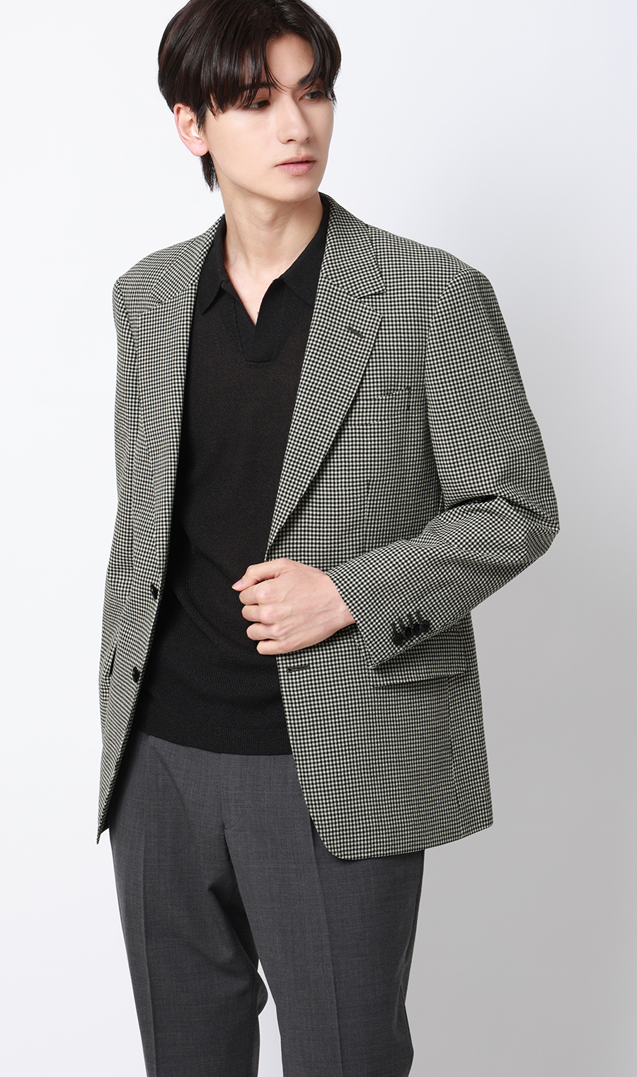 シングル2ボタンジャケット ブラック S